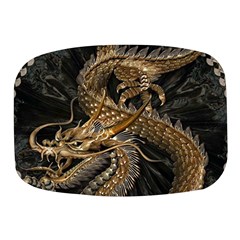 Japanese Dragon Pentagram Mini Square Pill Box by Perong