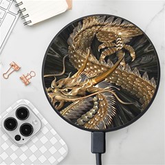 Japanese Dragon Pentagram Wireless Fast Charger(black) by Perong