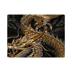 Japanese Dragon Pentagram Premium Plush Fleece Blanket (mini) by Perong