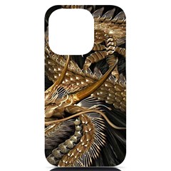 Japanese Dragon Pentagram Iphone 14 Pro Black Uv Print Case by Perong