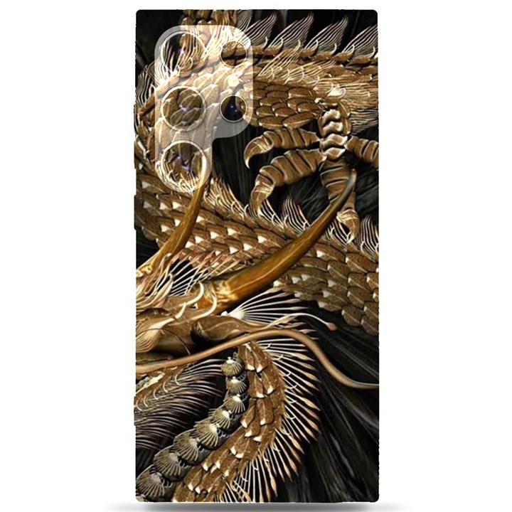 Japanese Dragon Pentagram Samsung Galaxy S24 Ultra 6.9 Inch Black TPU UV Case