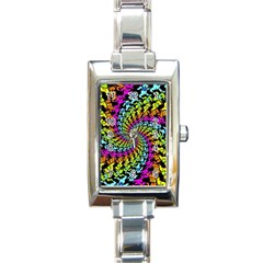 3d Grateful Dead 90 s Neon Dancing Bears Rectangle Italian Charm Watch by Perong