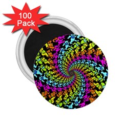 3d Grateful Dead 90 s Neon Dancing Bears 2 25  Magnets (100 Pack)  by Perong