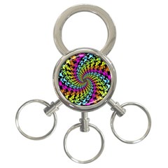 3d Grateful Dead 90 s Neon Dancing Bears 3-ring Key Chain by Perong