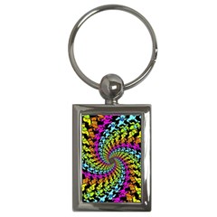 3d Grateful Dead 90 s Neon Dancing Bears Key Chain (rectangle) by Perong