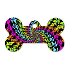 3d Grateful Dead 90 s Neon Dancing Bears Dog Tag Bone (one Side)