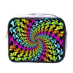 3d Grateful Dead 90 s Neon Dancing Bears Mini Toiletries Bag (one Side) by Perong