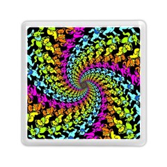 3d Grateful Dead 90 s Neon Dancing Bears Memory Card Reader (square) by Perong