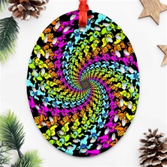 3d Grateful Dead 90 s Neon Dancing Bears Ornament (oval Filigree)