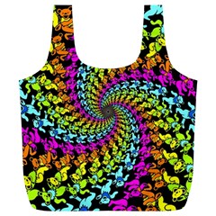 3d Grateful Dead 90 s Neon Dancing Bears Full Print Recycle Bag (xl) by Perong