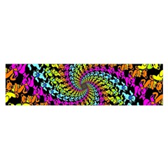 3d Grateful Dead 90 s Neon Dancing Bears Oblong Satin Scarf (16  X 60 ) by Perong