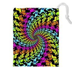 3d Grateful Dead 90 s Neon Dancing Bears Drawstring Pouch (4xl) by Perong