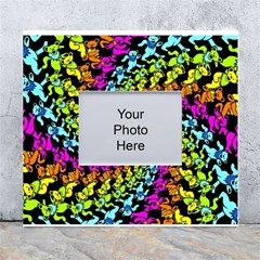 3d Grateful Dead 90 s Neon Dancing Bears White Wall Photo Frame 5  X 7  by Perong