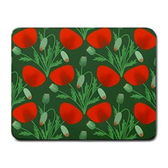 Poppy Fierce Wolf Poppies Bud Small Mousepad by Perong