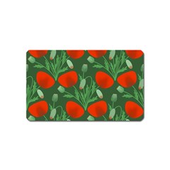 Poppy Fierce Wolf Poppies Bud Magnet (name Card) by Perong