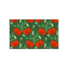 Poppy Fierce Wolf Poppies Bud Sticker Rectangular (100 Pack) by Perong