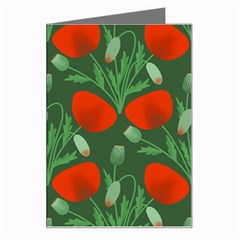 Poppy Fierce Wolf Poppies Bud Greeting Card