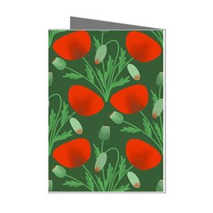 Poppy Fierce Wolf Poppies Bud Mini Greeting Cards (pkg Of 8) by Perong