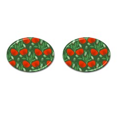 Poppy Fierce Wolf Poppies Bud Cufflinks (oval) by Perong