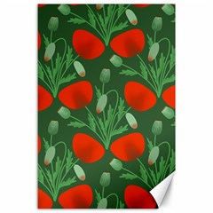 Poppy Fierce Wolf Poppies Bud Canvas 24  X 36  by Perong