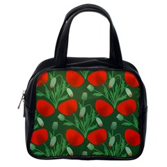 Poppy Fierce Wolf Poppies Bud Classic Handbag (one Side) by Perong