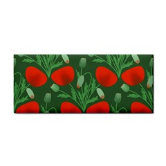 Poppy Fierce Wolf Poppies Bud Hand Towel by Perong