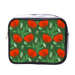 Poppy Fierce Wolf Poppies Bud Mini Toiletries Bag (one Side) by Perong