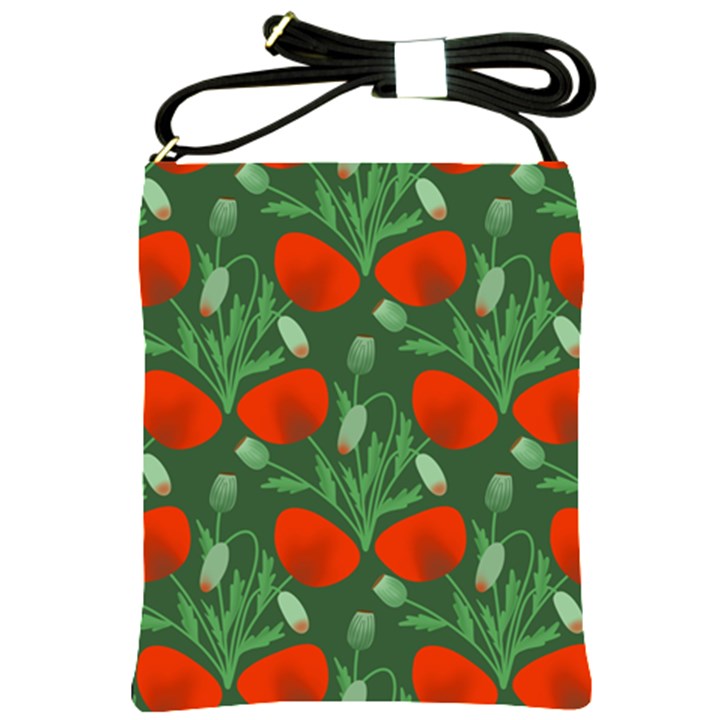 Poppy Fierce Wolf Poppies Bud Shoulder Sling Bag