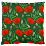 Poppy Fierce Wolf Poppies Bud Large Cushion Case (One Side) Front