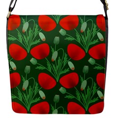 Poppy Fierce Wolf Poppies Bud Flap Closure Messenger Bag (s) by Perong