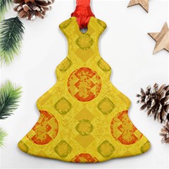 Art Pattern Design Background Christmas Tree Ornament (two Sides)