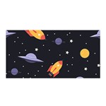 Cosmos Rocket Spaceship Ufo Satin Wrap 35  x 70  Front