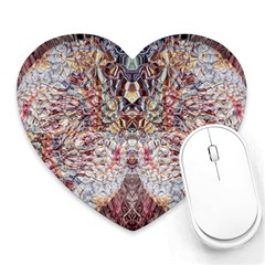 Stitches Blend Heart Mousepad by kaleidomarblingart