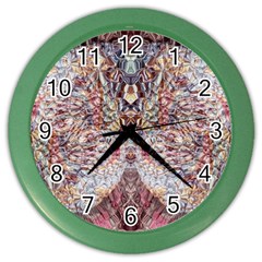 Stitches Blend Color Wall Clock by kaleidomarblingart