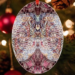 Stitches Blend Uv Print Acrylic Ornament Oval by kaleidomarblingart