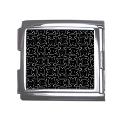 Enigmatic Demon Black And White Pattern Mega Link Italian Charm (18mm) by dflcprintsclothing