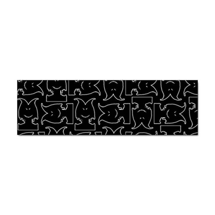 Enigmatic Demon Black and White Pattern Sticker (Bumper)