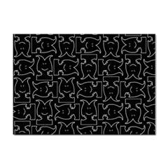 Enigmatic Demon Black And White Pattern Sticker A4 (100 Pack) by dflcprintsclothing