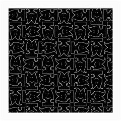 Enigmatic Demon Black And White Pattern Medium Glasses Cloth (2 Sides)