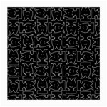 Enigmatic Demon Black and White Pattern Medium Glasses Cloth (2 Sides) Front