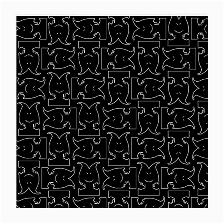 Enigmatic Demon Black and White Pattern Medium Glasses Cloth (2 Sides)