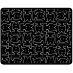 Enigmatic Demon Black and White Pattern Fleece Blanket (Medium) 60 x50  Blanket Front