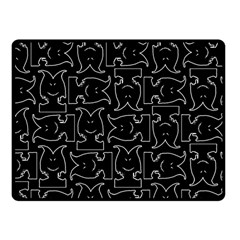 Enigmatic Demon Black And White Pattern Fleece Blanket (small) by dflcprintsclothing