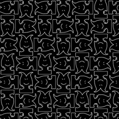 Enigmatic Demon Black And White Pattern Play Mat (square) by dflcprintsclothing