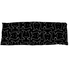 Enigmatic Demon Black And White Pattern Body Pillow Case (dakimakura) by dflcprintsclothing