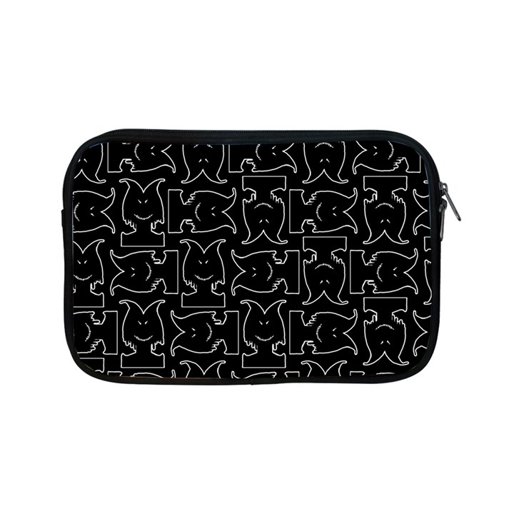 Enigmatic Demon Black and White Pattern Apple iPad Mini Zipper Cases