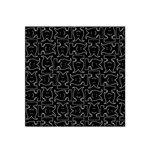 Enigmatic Demon Black and White Pattern Satin Bandana Scarf 22  x 22  Front