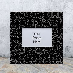 Enigmatic Demon Black And White Pattern White Box Photo Frame 4  X 6  by dflcprintsclothing