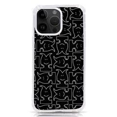 Enigmatic Demon Black And White Pattern Iphone 14 Pro Max Tpu Uv Print Case by dflcprintsclothing