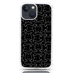 Enigmatic Demon Black And White Pattern Iphone 13 Mini Tpu Uv Print Case by dflcprintsclothing